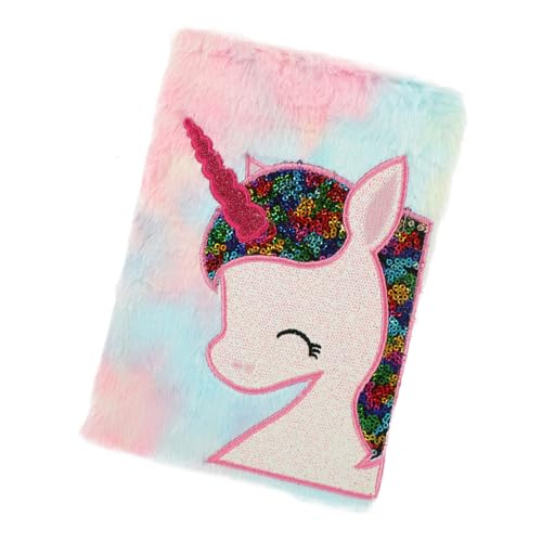 Tofficu Plüsch Notizbuch Einhorn Design Mädchen Tagebuch mit Pailletten Flauschiges Schreibheft Liniert Tragbar Schüler Handbuch Geschenk Tofficu Plüsch Notizbuch Einhorn Design Mädchen Tagebuch mit Pailletten Flauschiges Schreibheft Liniert Tragbar Schüler Handbuch Geschenk von Tofficu