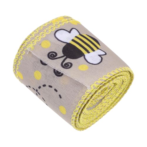 Tofficu Polyester Dekoband Breit Lang Bienenmuster DIY Geschenkband für Blumenverpackung Strapazierfähig Formbeständig Vielseitig Verwendbar für Geschenkverpackungen und Partydeko Tofficu Polyester Dekoband Breit Lang Bienenmuster DIY Geschenkband für Blumenverpackung Strapazierfähig Formbeständig Vielseitig Verwendbar für Geschenkverpackungen und Partydeko von Tofficu