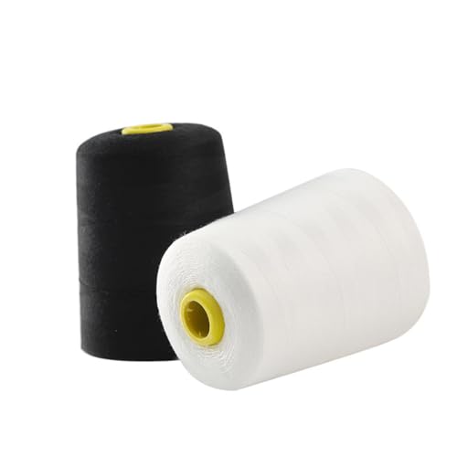 Tofficu Polyester Nähgarn Yards Schwarz Hochfester Nähfaden für Kleidung Hosen Nähen DIY Handarbeit Quilten mit Geringem Fusseln und Langlebiger Nahtfestigkeit von Tofficu