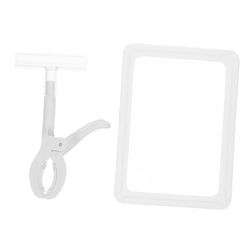 Tofficu Preisfeld werbetafel platzsparend Regalpreis Werbe Preisschild Ausstellungsschild Konzession Zeigen Stichworte Markt Clip für Mülltonnenetiketten Kreidemarker für den Korb PVC Weiß von Tofficu