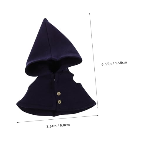 Tofficu Puppen Zauberer Umhang mit Kapuze Wiederverwendbar Langlebige Mini Kleidung für Figuren Vielseitig Passend für Halloween Weihnachten Cosplay und Festliche Dekorationen von Tofficu