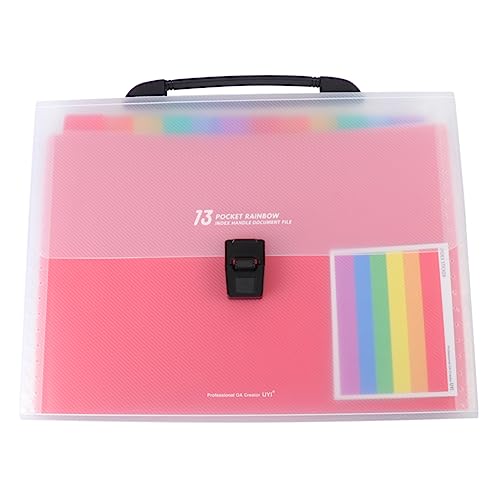 Tofficu Regenbogen Aktenordner mit Tragbare Mehrschichtige Dokumententasche für Büro Schule und Reisen Langlebig und Farbenfroh zur Organisation Wichtiger Unterlagen Tofficu Regenbogen Aktenordner mit Tragbare Mehrschichtige Dokumententasche für Büro Schule und Reisen Langlebig und Farbenfroh zur Organisation Wichtiger Unterlagen von Tofficu