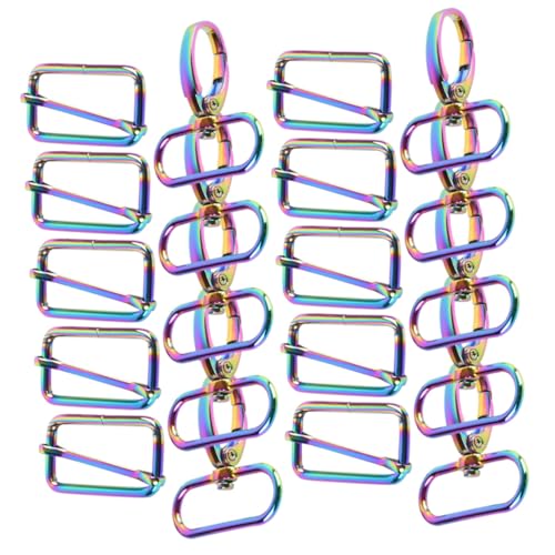 Tofficu Regenbogenfarbenes Lobster Karabiner Teilig mit Drehverschluss Robustem Frühlinghaken und Schlüsselring Vielseitig für Hundehalsbänder Taschenzubehör DIY Gurtband und Schmuck Tofficu Regenbogenfarbenes Lobster Karabiner Teilig mit Drehverschluss Robustem Frühlinghaken und Schlüsselring Vielseitig für Hundehalsbänder Taschenzubehör DIY Gurtband und Schmuck von Tofficu