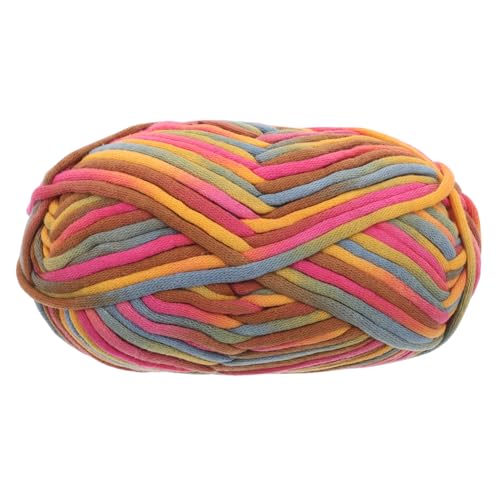 Tofficu Regenbogengarn Stoff-Bastelgarn Anfängergarn zum Häkeln T-Shirt-Garnknäuel DIY Garn Handgefertigte Materialien farbiges Garn gestrickte Accessoires Garn für Anfängerhäkeln Nylon von Tofficu