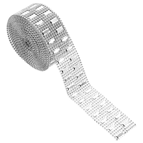 Tofficu Rhinestone Ribbon Roll Silber Doppelte Reihen Glänzendes Mesh Kostüm Trim für Hochzeitsdekoration Kleidung Accessoires Diy Bastelmaterialien Tofficu Rhinestone Ribbon Roll Silber Doppelte Reihen Glänzendes Mesh Kostüm Trim für Hochzeitsdekoration Kleidung Accessoires Diy Bastelmaterialien von Tofficu