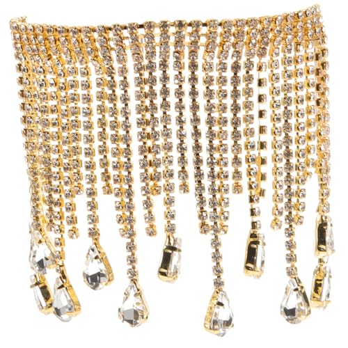 Tofficu Rhinestone Tassel Fringe Trim Weiß Gold Kette zum Annähen für Damenkleidung Jeans Strass Applikation DIY Hochzeit Bühnenmode Tofficu Rhinestone Tassel Fringe Trim Weiß Gold Kette zum Annähen für Damenkleidung Jeans Strass Applikation DIY Hochzeit Bühnenmode von Tofficu
