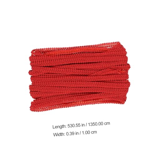 Tofficu Roter DIY Spitzenbesatz Wellenförmiger Zierband für Gardinen Polster Kleidungszubehör Handgefertigte Polyesterborte zum Nähen und Heimdekoration Tofficu Roter DIY Spitzenbesatz Wellenförmiger Zierband für Gardinen Polster Kleidungszubehör Handgefertigte Polyesterborte zum Nähen und Heimdekoration von Tofficu