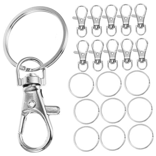 Tofficu Schlüsselanhänger Clips mit Schlüsselringen Teilig Karabinerhaken Drehgelenk Robust für Rucksack Handtasche Gürtel DIY Zubehör Vielseitig Einsetzbar Tofficu Schlüsselanhänger Clips mit Schlüsselringen Teilig Karabinerhaken Drehgelenk Robust für Rucksack Handtasche Gürtel DIY Zubehör Vielseitig Einsetzbar von Tofficu