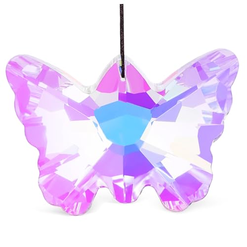 Tofficu Schmetterling Prisma Fensterdeko Hängend Kristall Suncatcher Ornament für Garten Fenster Balkon Handwerkskunst Leicht Aufzuhängen als Bringt Lebendige Farben Ihr Zuhause von Tofficu