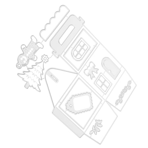 Tofficu Schneidwerkzeug Ornament Frohe Weihnachten weihnachtsdekoration Scherenwerkzeug Sammelalbum schneiden sterben Fotorahmen-Stanzformen Stahl mit hohem Kohlenstoffgehalt Silver von Tofficu