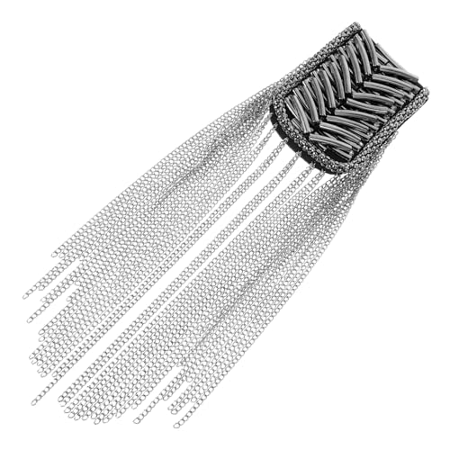 Tofficu Schulterabzeichen Mit Kristall-strass Und Quaste, Retro-schulterschmuck Für Damen, Kostüm-schulterpolster Für Hochzeiten Und Partys von Tofficu
