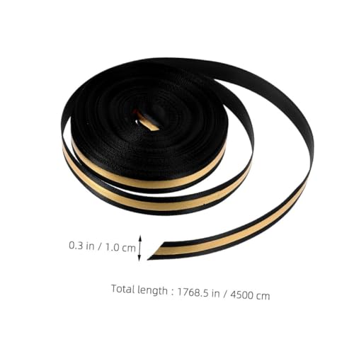 Tofficu Schwarzes Geschenkband mit Goldprägung Breit Hochwertiges Polyesterband für DIY Basteln Partydekoration Abschlussfeier Geschenkverpackung Langlebig und Lichtbeständig Tofficu Schwarzes Geschenkband mit Goldprägung Breit Hochwertiges Polyesterband für DIY Basteln Partydekoration Abschlussfeier Geschenkverpackung Langlebig und Lichtbeständig von Tofficu
