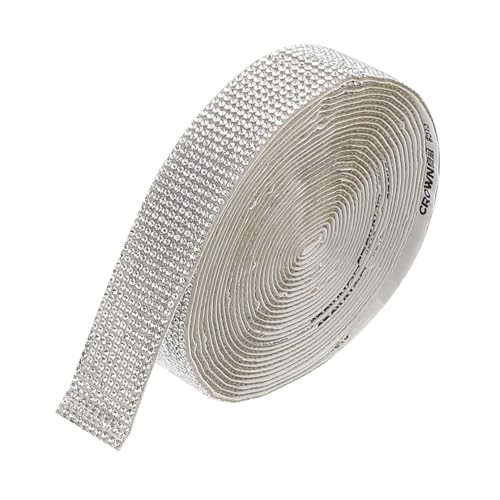 Tofficu Selbstklebendes Kristall strassband Yards DIY Glitzer diamantband zum Basteln Vielseitiges Dekorationsband für Hochzeit Kleidung Handwerk und Accessoires von Tofficu