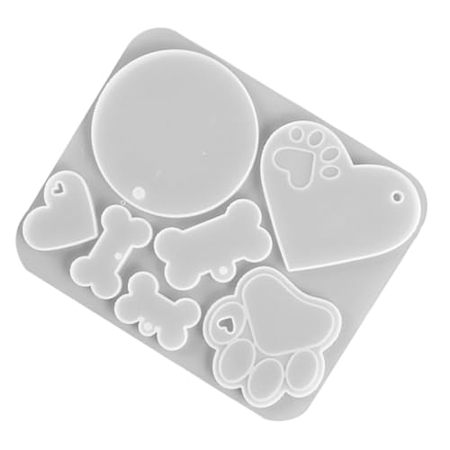 Tofficu Silikon Gießform für Tieranhänger Knochenform Langlebige Epoxidharz Form DIY Basteln Haustier Namensschild Anhänger Zubehör für Kreative Hundeliebhaber von Tofficu