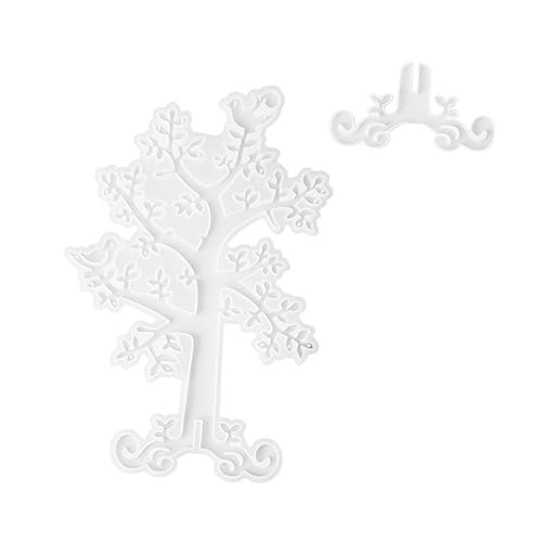 Tofficu Silikon Schmuckhalter Gießform für Ohrringe und Anhänger DIY Resin Schmuckständer mit Baum und Vogelmotiv Langlebige nicht Klebende Epoxidharzform für Originelles Basteln Tofficu Silikon Schmuckhalter Gießform für Ohrringe und Anhänger DIY Resin Schmuckständer mit Baum und Vogelmotiv Langlebige nicht Klebende Epoxidharzform für Originelles Basteln von Tofficu
