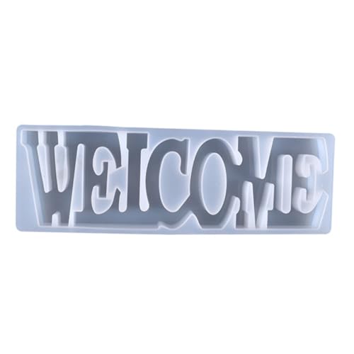 Tofficu Silikonform Buchstaben DIY Gießform für Epoxidharz Craft Flexible Transparente Silikonform mit Hoher Reißfestigkeit für Personalisierte Welcome Schilder und Kreative von Tofficu