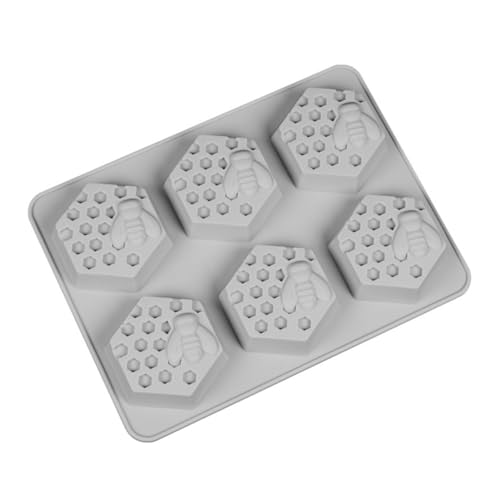 Tofficu Silikonform Fach Wabenmuster für DIY Kuchen Seife Eiswürfel Backform Bpa Frei Langlebig Antihaftend Leicht zu Reinigen für Süßigkeiten Schokolade Dessert Zufällige Zufällige Farbe von Tofficu