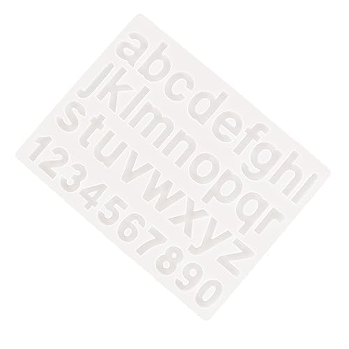 Tofficu Silikonform für Buchstaben und Zahlen DIY Kristall Epoxidharz Gießform Wiederverwendbar nicht Klebend für Schmuckherstellung Backen und Basteln für Verschiedene Anlässe von Tofficu