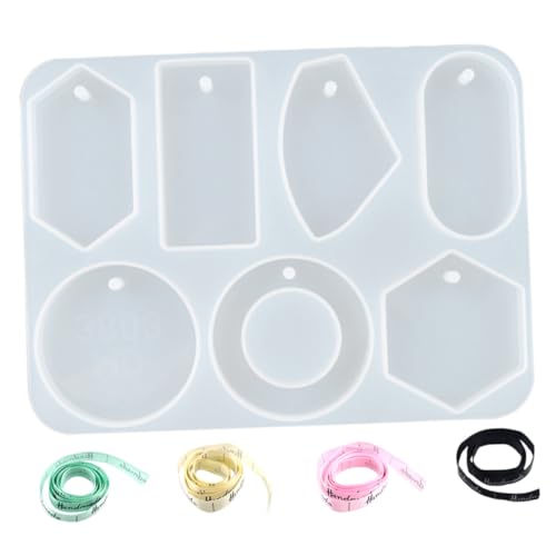 Tofficu Silikonform für DIY Anhänger Gießen Langlebiges Epoxidharz und Wachs Casting Mold mit Bändern Praktische Anhängermold für Kreative Schmuckherstellung als Geschenk von Tofficu