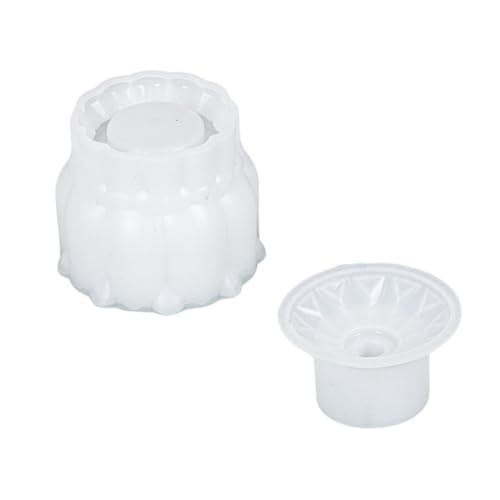 Tofficu Silikonform für Schmuck Dekorationsgläser Flexible Wiederverwendbare Epoxidharz Form mit Deckel DIY Schmuck Organizer Langlebige Leicht zu Reinigende Gießform von Tofficu