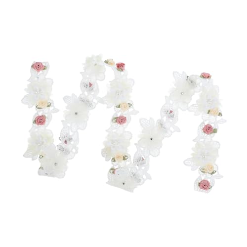 Tofficu Spitzenband: Weißes Diy-band Für Hochzeitskleider Mit Künstlichen Blumen – Besatz Mit Künstlichen Perlen Für Blumensträuße Und Kleidungsdekoration Tofficu Spitzenband: Weißes Diy-band Für Hochzeitskleider Mit Künstlichen Blumen – Besatz Mit Künstlichen Perlen Für Blumensträuße Und Kleidungsdekoration von Tofficu