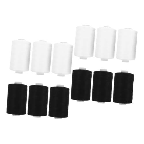 Tofficu Spulen Polyester Nähgarn Schwarz Weiß Yards Strapazierfähiges Faden für Handnähen Nähmaschinen Quilten und DIY Bastelprojekte von Tofficu