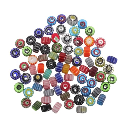 Tofficu Strang Glasperlen Kürbis Charms Rund Bunte Glasperlen für Schmuckherstellung DIY Armband Halskette Zubehör von Tofficu