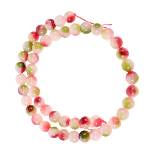 Tofficu Strang Wassermelonen Kristallperlen Natürliche Runde Edelstein Spacer für DIY Schmuckherstellung Langlebige Lose Perlen für Armbänder und Halsketten Kreative Bastelprojekte von Tofficu