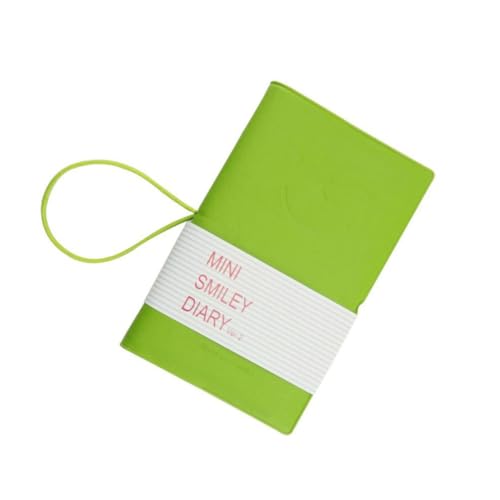 Tofficu Taschenbuch aus PU-Leder mit Seiten, tragbar, für Notizen und Tagebuch, 7,5 x 12,5 cm (grün), ideal für Büro, Arbeitszimmer und von Tofficu