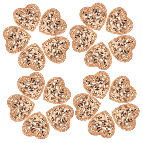 Tofficu Teilig Herzförmige Metallknöpfe Gold Kreative Kleidungsknöpfe für Blazer Sweater Bekleidungszubehör zum Annähen von Tofficu