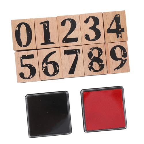 Tofficu Teiliges Holz Zahlenstempel Roten und Schwarzen Farbpads Vielseitig für Scrapbooking Kartengestaltung DIY Projekte Kalendermarkierung Schulaktivitäten und Handgemachte Tofficu Teiliges Holz Zahlenstempel Roten und Schwarzen Farbpads Vielseitig für Scrapbooking Kartengestaltung DIY Projekte Kalendermarkierung Schulaktivitäten und Handgemachte von Tofficu