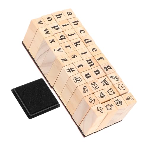 Tofficu Teiliges Holzstempel für Journal Scrapbooking und Kartenherstellung Mini Buchstabenstempel mit Detaillierter Verarbeitung Langlebiges Holzmaterial Vielseitig für Diy Bastelprojekte von Tofficu