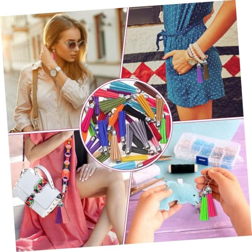 Tofficu Teiliges Leder Quasten Bunte Schlüsselanhänger Quasten DIY Zubehör für Schmuck Taschen und Handy Dekoration Langlebige Lederanhänger für Bastelprojekte Tofficu Teiliges Leder Quasten Bunte Schlüsselanhänger Quasten DIY Zubehör für Schmuck Taschen und Handy Dekoration Langlebige Lederanhänger für Bastelprojekte von Tofficu