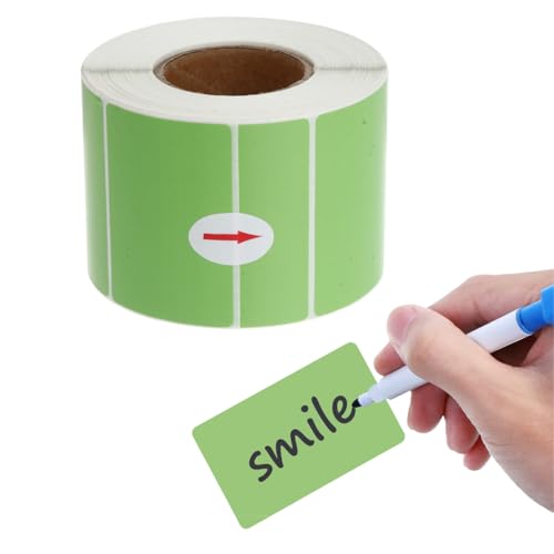 Tofficu Thermo-Transfer-Etiketten, grün, 60 x 40 mm, Rolle mit 800 Stück, selbstklebend, zur Etikettierung, Verwendung im Büro, Küche und Geschäft von Tofficu