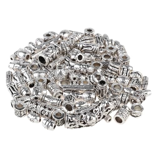 Tofficu Tibetische Silberperlen für DIY Schmuckherstellung Kleine Langlebige Metallperlen für Armbänder Halsketten Ohrringe Geeignet für Erwachsene Vielseitiges Bastelmaterial von Tofficu