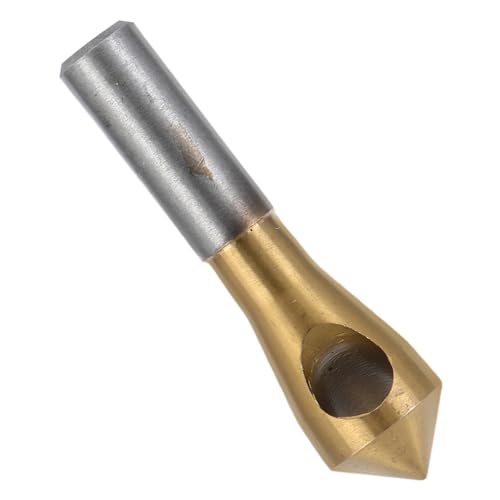 Tofficu Titanbeschichteter Kegelsenker für Präzises Entgraten Hochleistungsbohrer für Holz Kunststoff und Metall für Heim und Industrieanwendungen von Tofficu