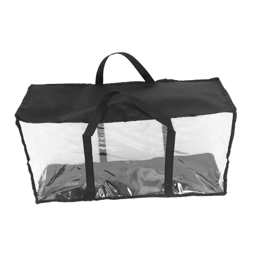 Tofficu Tragbare Aufbewahrungstasche Buchbeutel Für Die Schule Wasserdichter Kulturbeutel Tasche Für Dokumentenmappen Büchertasche Reise Durchsichtiger Kulturbeutel Friseurtasche Pvc Black von Tofficu