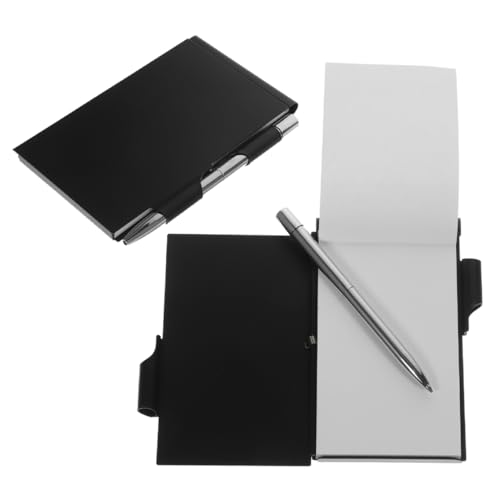 Tofficu Tragbares Metallnotizbuch Mit Stift Mini-taschennotizblock Aluminium-notizbuch Notizblock-set Für Schule Büro Und Geschäft von Tofficu