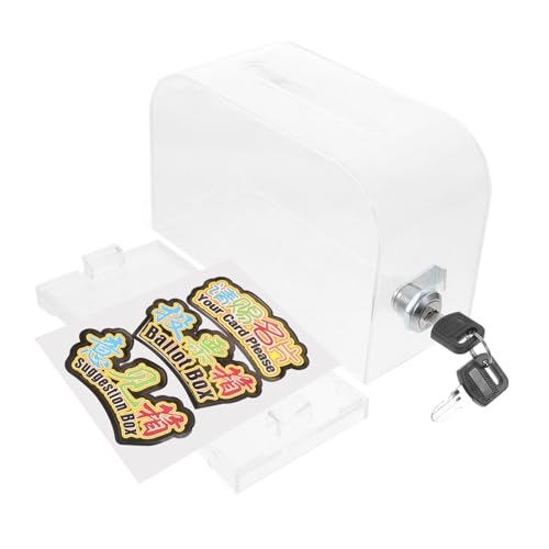 Tofficu Transparente Acryl Kartenbox für Visitenkarten und Kleine Gegenstände Robuste Aufbewahrung Vielseitig für Büro und Hochzeit Langlebiger Organizer mit Kratzfestem Design von Tofficu