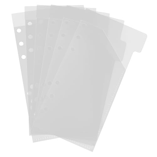 Tofficu Transparente Binder Taschen Budget Umschläge aus Leichtem Kunststoff Schlanke Dokumentenmappe mit Fächern für Büro Studium und Reise Praktische Organizer Pouches von Tofficu