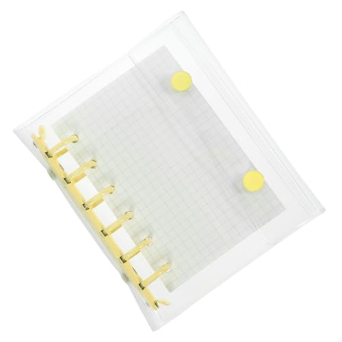 Tofficu Transparentes Mini Notizbuch mit Doppel Druckknopf Lose Tagebuch für Kreatives Schreiben Glattes Notizheft Abnehmbar Dekoratives Scrapbook für Planer und Tagebuchliebhaber von Tofficu