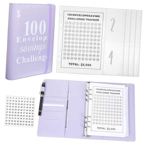 Tofficu Umschlägen Budget Binder für Geldmanagement Praktischer Planer mit Transparenten Fächern und Notizmöglichkeiten für Haushaltsbudget und Ausgabenverfolgung von Tofficu