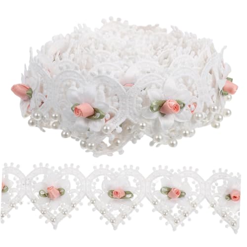 Tofficu Vintage Weiße Perlen Blumen Spitzenband mit Bestickten Applikationen Vielseitiges DIY Spitzenband für Brautkleider Hüte Hochzeitsdekoration und Handarbeiten Tofficu Vintage Weiße Perlen Blumen Spitzenband mit Bestickten Applikationen Vielseitiges DIY Spitzenband für Brautkleider Hüte Hochzeitsdekoration und Handarbeiten von Tofficu