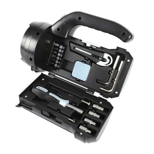 Tofficu Wasserdichte Arbeitslampe LED mit Reparatur Werkzeugset Kompakte Taschenlampe für Outdoor Camping Leicht und Tragbar Beleuchtungs und Werkzeugset von Tofficu