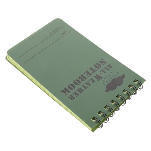 Tofficu Wasserdichtes Spiral Notizbuch für Schule Büro und Outdoor Aktivitäten mit Dickem für Glattes Schreiben und Hohe Haltbarkeit Grünes Camouflage Design von Tofficu