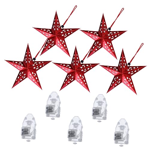 Tofficu Weihnachtlicher Hängelampe Papier Teiliges mit Roten und Gelben LED Lichtern Kreative Weihnachtsdekoration für Innenräume und Festliche Anlässe Tofficu Weihnachtlicher Hängelampe Papier Teiliges mit Roten und Gelben LED Lichtern Kreative Weihnachtsdekoration für Innenräume und Festliche Anlässe von Tofficu