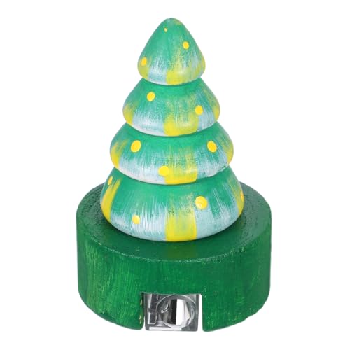 Tofficu Weihnachtlicher Holz-Anspitzer Weihnachtsbaumform Handlicher Manueller Bleistiftanspitzer Langlebig als Partygeschenk und Schultischzubehör von Tofficu