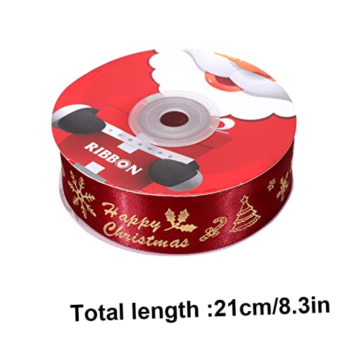 Tofficu Weihnachtliches Geschenkbänder Dekoratives Rotes Metallband mit Goldener Prägung Yards für DIY Festdekoration und Bastelprojekte Tofficu Weihnachtliches Geschenkbänder Dekoratives Rotes Metallband mit Goldener Prägung Yards für DIY Festdekoration und Bastelprojekte von Tofficu