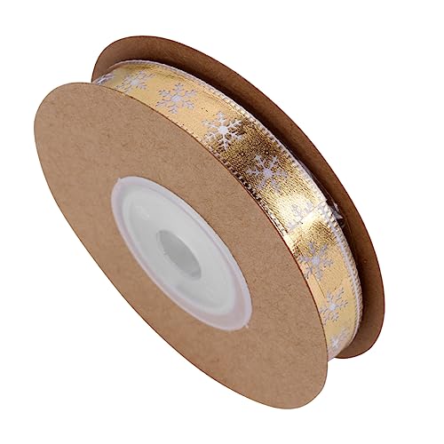 Tofficu Weihnachtsband ribbon schienbeinschoner tape geschenkband Schneeflockenband weihnachtsbänder Schleife weihnachtsverpackungsband Weihnachtsdekoration Handwerksband Stoff Golden Tofficu Weihnachtsband ribbon schienbeinschoner tape geschenkband Schneeflockenband weihnachtsbänder Schleife weihnachtsverpackungsband Weihnachtsdekoration Handwerksband Stoff Golden von Tofficu
