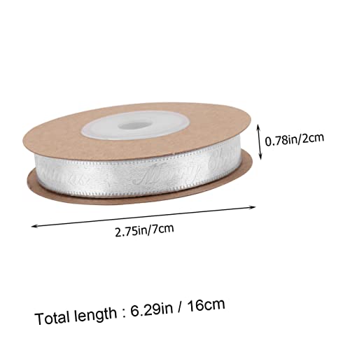 Tofficu Weihnachtsband seidenband ribbon geschenkband Festliches Band weinachtendecor weihnachtsdrahtband grünes Band Verpackung Partybänder Bänder zum Geburtstag Polyester Silver von Tofficu